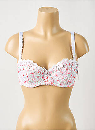 Soutien-gorge effet matière satinée haut soutien-gorge balconnet blanc AUBADE femme
