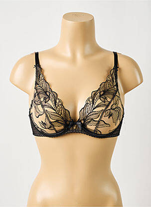Soutien-gorge effet matière satinée haut soutien-gorge emboitant noir AUBADE femme