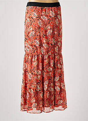 Jupe longue tissage crêpe marron GARCIA femme