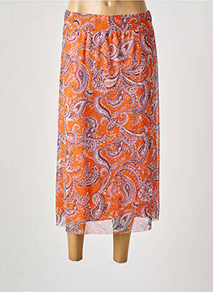 Jupe longue imprimé fantaisie orange STREET ONE femme