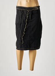 Jupe mi-longue taille normale noir DOUBLE ONE PEACE femme