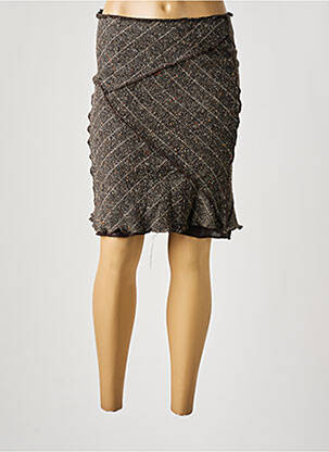 Jupe mi-longue taille normale gris JAD femme