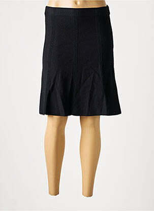 Jupe mi-longue stretch noir STREET ONE femme