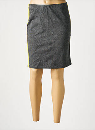 Jupe mi-longue stretch gris BROADWAY femme