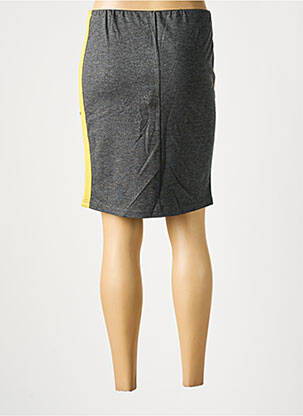 Jupe mi-longue stretch gris BROADWAY femme
