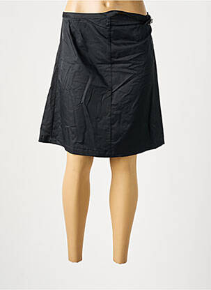 Jupe mi-longue fermeture zip latéral noir DUNP femme
