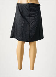 Jupe mi-longue fermeture zip latéral noir DUNP femme