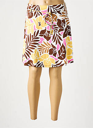 Jupe mi-longue taille normale jaune BROADWAY femme