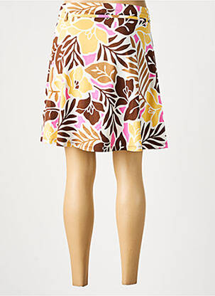 Jupe mi-longue stretch jaune BROADWAY femme