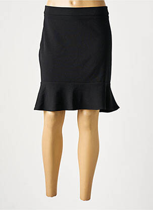 Jupe mi-longue stretch noir AKELA KEY femme