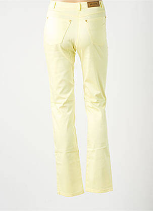 Pantalon slim taille haute taille haute jaune PAZ TORRAS femme