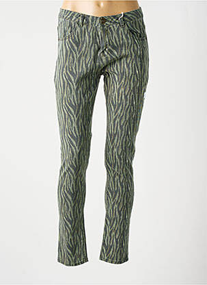 Jeans skinny stretch taille basse vert GARCIA femme