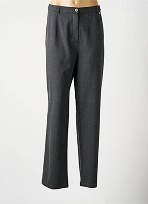 Pantalon droit taille à pinces taille normale gris LEWINGER femme