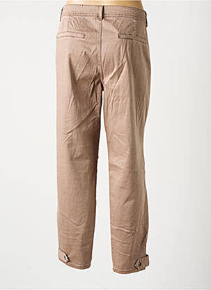 Pantalon chino taille basse taille basse marron BROADWAY femme