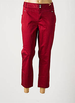 Pantalon 7/8 stretch taille normale rouge STREET ONE femme