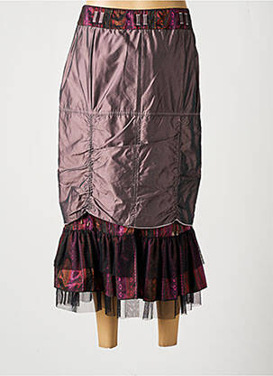Jupe longue taille haute violet PAUSE CAFE femme