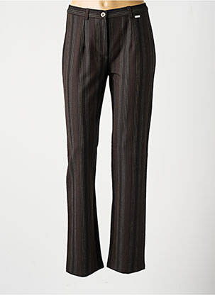 Pantalon droit marron LEWINGER pour femme