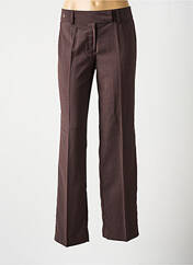 Pantalon droit marron S.C FASHION pour femme seconde vue