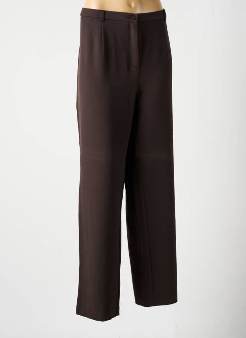 Pantalon droit marron LEWINGER pour femme