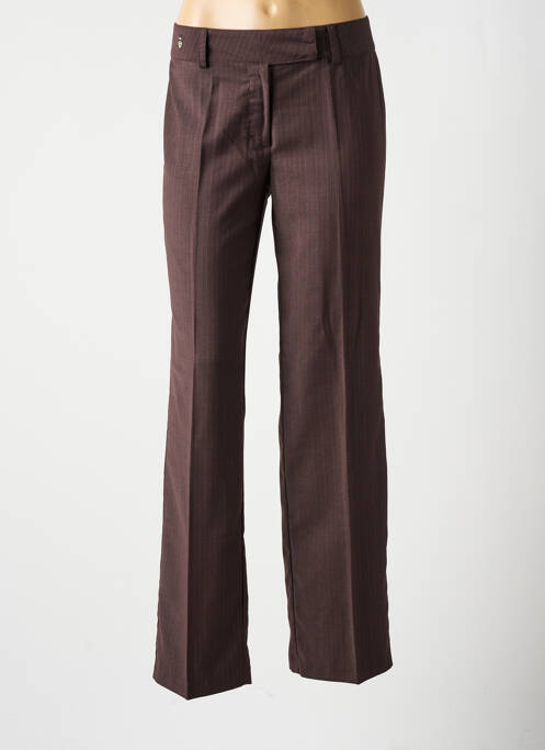 Pantalon droit marron S.C FASHION pour femme