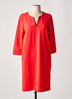 Robe mi-longue manches 3/4 manches 3/4 rouge GARCIA femme