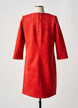 Robe courte fermeture zippée au dos fines bretelles orange GARCIA femme