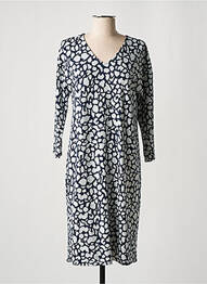 Robe mi-longue manches longues manches longues bleu STREET ONE femme