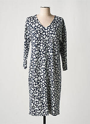 Robe mi-longue manches longues manches longues bleu STREET ONE femme