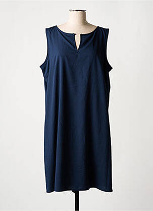 Robe mi-longue coupe fluide sans manche bleu STREET ONE femme
