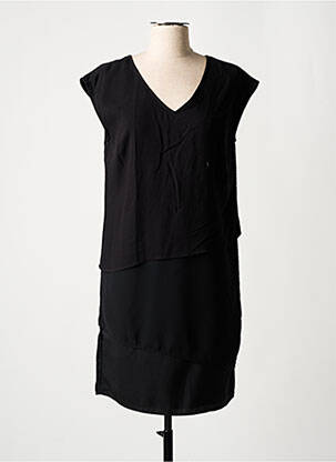 Robe courte manches courtes manches courtes noir STREET ONE femme