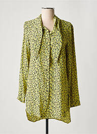 Tunique manches longues tissage crêpe jaune GARCIA femme