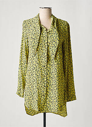 Tunique manches longues tissage crêpe jaune GARCIA femme