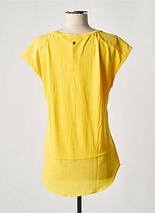 T-shirt col v manches courtes jaune GARCIA femme