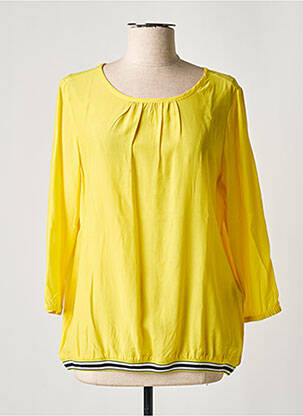 Blouse col rond manches 3/4 jaune STREET ONE femme