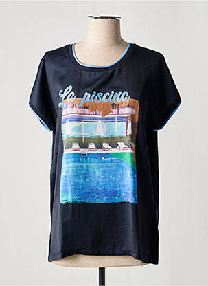 T-shirt imprimé fantaisie manches courtes bleu GARCIA femme