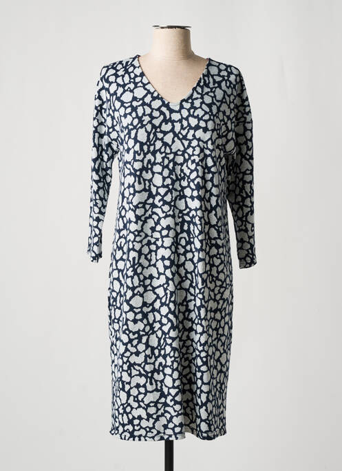 Robe mi-longue manches longues manches longues bleu STREET ONE femme