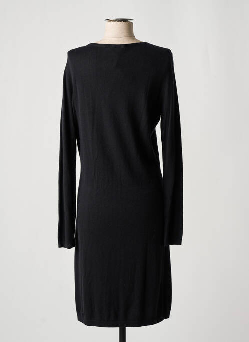 Robe mi-longue manches longues manches longues noir MEXX femme