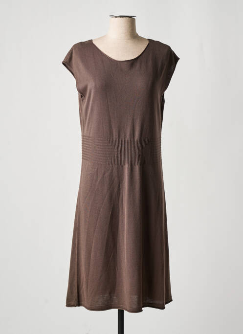 Robe mi-longue marron OLSEN pour femme