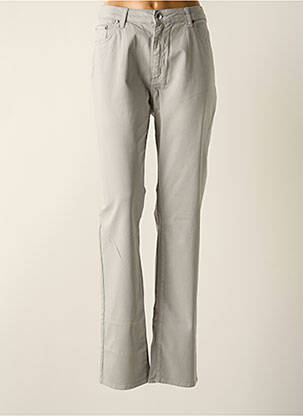 Pantalon slim tissage popeline taille normale gris KANOPE femme