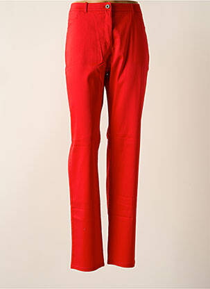 Pantalon slim tissage popeline taille normale rouge PAZ TORRAS femme