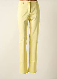 Pantalon slim tissage popeline taille normale jaune PAZ TORRAS femme