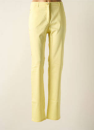 Pantalon slim tissage popeline taille normale jaune PAZ TORRAS femme