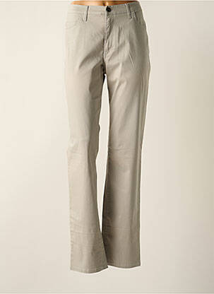 Pantalon slim tissage popeline taille normale gris KANOPE femme