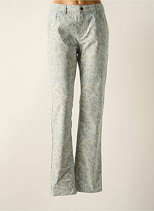 Pantalon slim tissage popeline taille normale bleu KANOPE femme