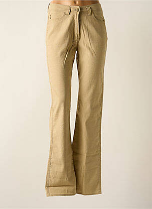Pantalon flare taille haute taille haute beige JOST femme