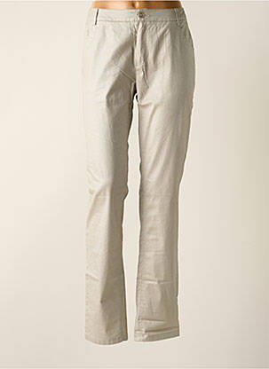 Pantalon slim tissage enduit taille normale gris AKELA KEY femme