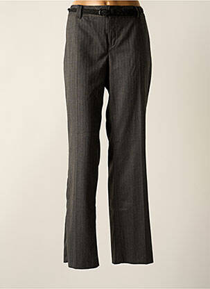 Pantalon droit fermeture zippée sous rabat avec crochet taille normale gris MEXX femme
