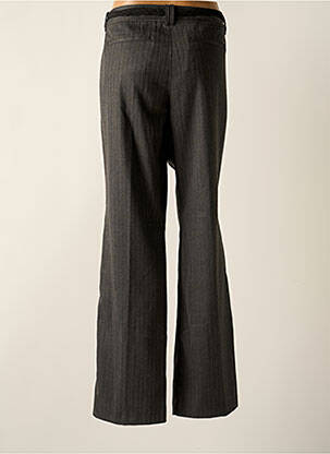 Pantalon droit fermeture zippée sous rabat avec crochet taille normale gris MEXX femme