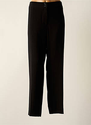 Pantalon droit tissage crêpe taille normale noir BARBARA LEBEK femme
