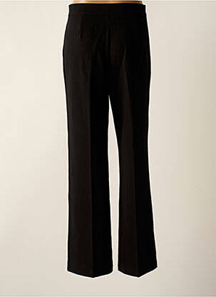Pantalon flare fermeture zippée sous rabat avec crochet taille haute noir BROADWAY femme